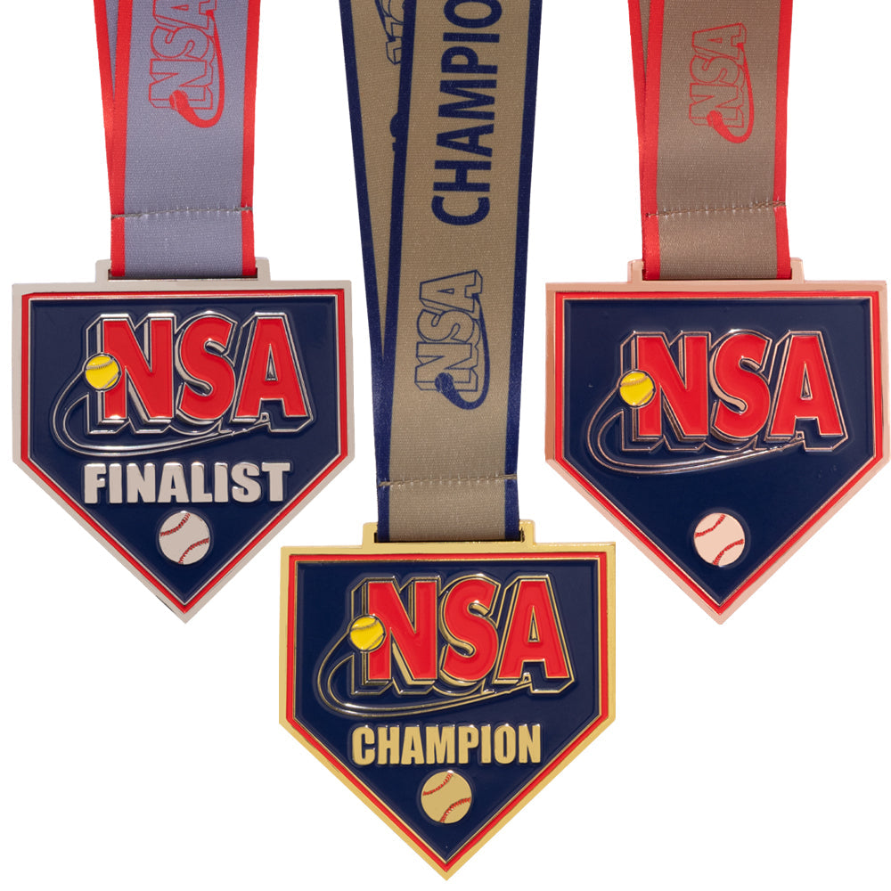 NSA Homeplate Medal - Gold/Silver/Bronze