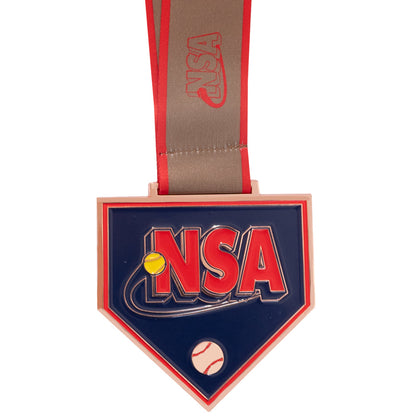 NSA Homeplate Medal - Gold/Silver/Bronze