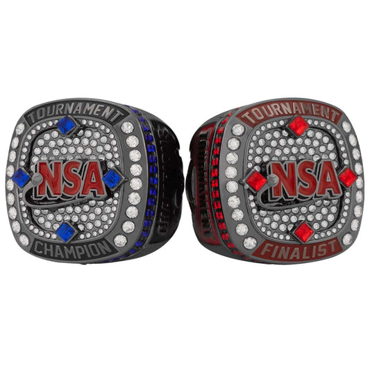NSA Gun Metal Red/Blue Tournament Ring