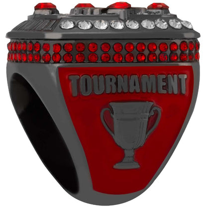 NSA Gun Metal Red/Blue Tournament Ring