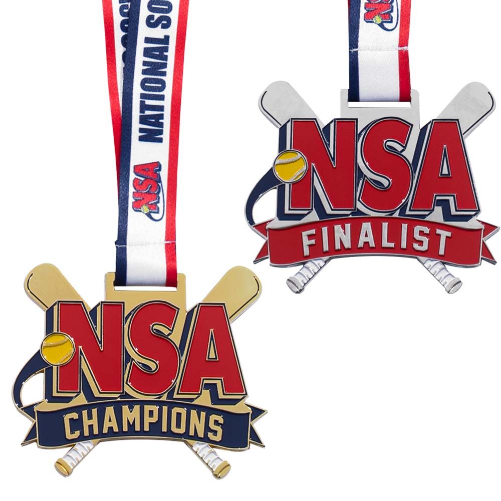 4" NSA CHAMPION & FINALIST BAT MEDAL NSA / BPA Awards
